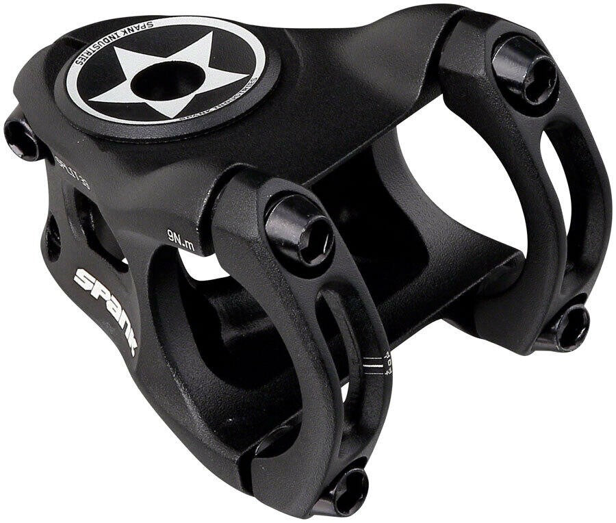Spank Split Stem 33mm Length 31.8mm Clamp +/-0-deg Aluminum 1-1/8" Black 1
