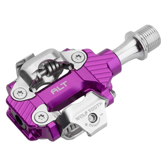 Wolf Tooth ALT XC Dual-Sided Clipless Pedals Ultraviolet Purple for Shimano SPD 1