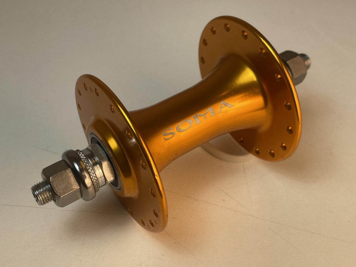 NOS Soma Somax Front Track Hub 32h x 100mm - Orange Anodized 2