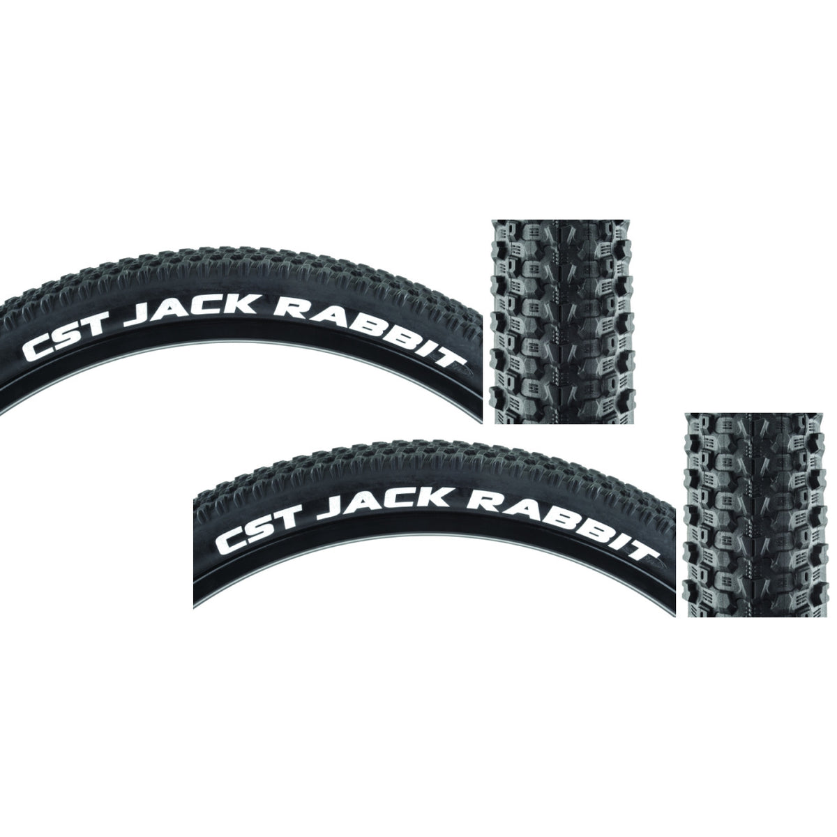Pack of 2 Cst Premium Jack Rabbit 26x2.1 Fold TPI 65 Black/Black 1