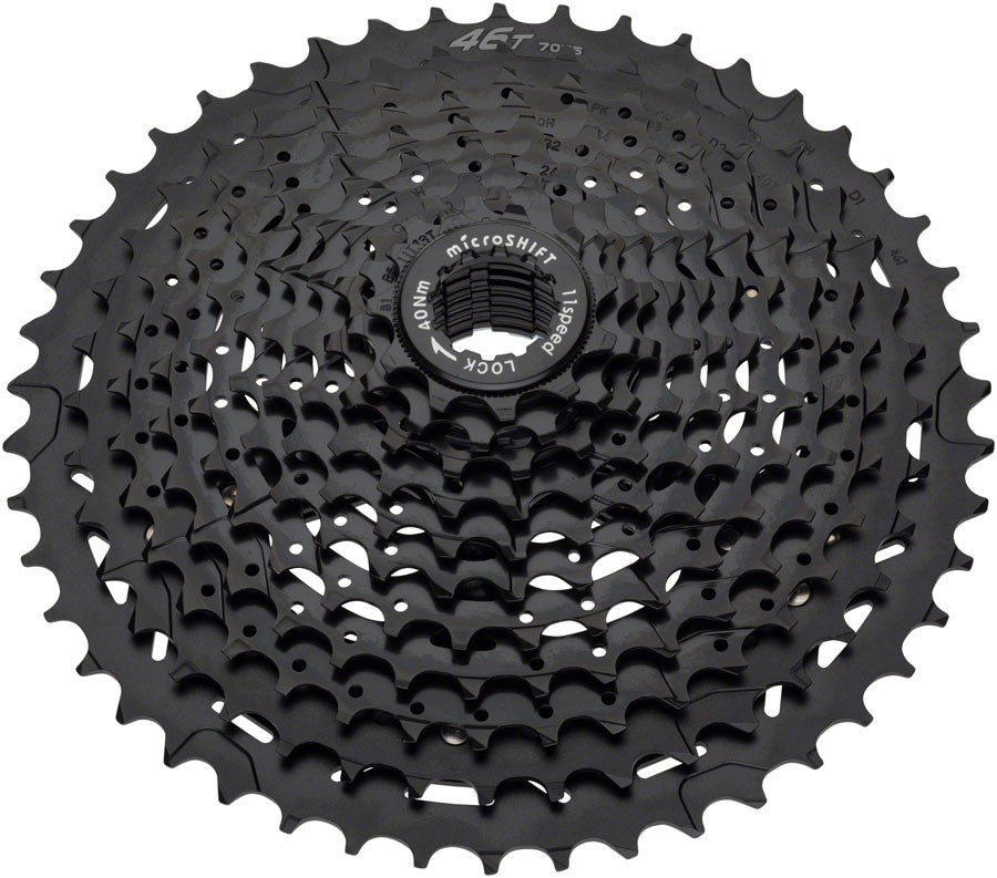 microSHIFT H11 Cassette - 11 Speed, 11-42t, Black, ED Coated 1