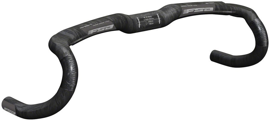 FSA (Full Speed Ahead) K-Wing AGX Drop Handlebar - Carbon, 31.8mm, 46cm, Carbon 1