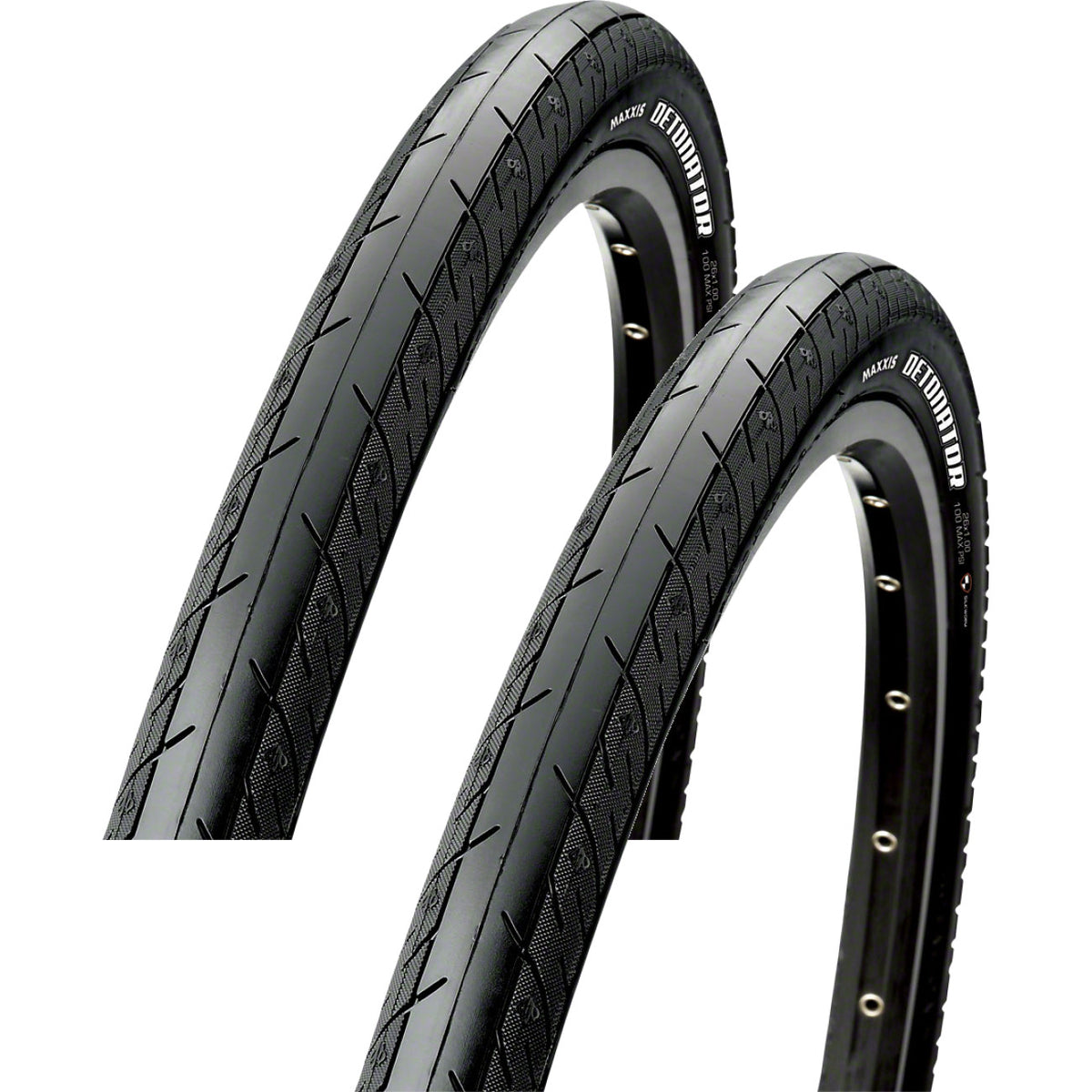 Pack of 2 Maxxis Detonator Tire Clincher Wire Requires Tube Black 700 x 28 1