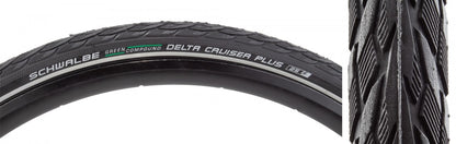 Pack of 2 Schwalbe Delta Cruiser+ Active Twin PG 26x2.0 Wire TPI 70 Bk/Bsk/Ref 2
