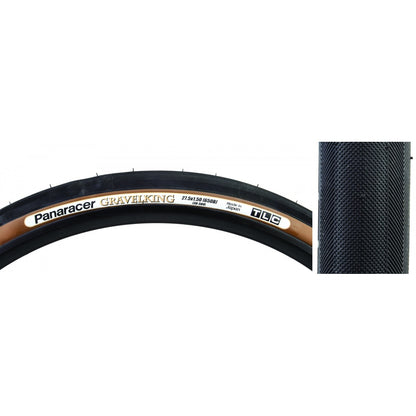 Panaracer GravelKing Slick Tire 650B x 38mm Tubeless Folding Black/Brown 27.5" 2