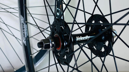 Velocity CHUKKER 700c Clincher Fixie Wheelset 36-F 48-R 100/120 - Black 6