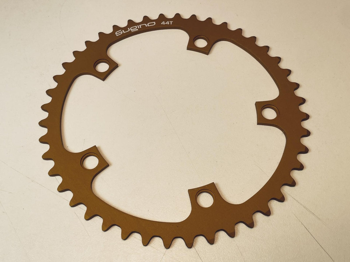 Unused Sugino Pista Track Chainring 130BCD 44t 1/8" - Gold Anodized 1