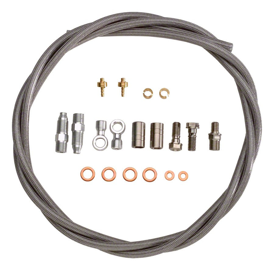 2 Pack Hope Braided Stainless Hose Kit by Goodridge with Fittings Length 1600mm 2