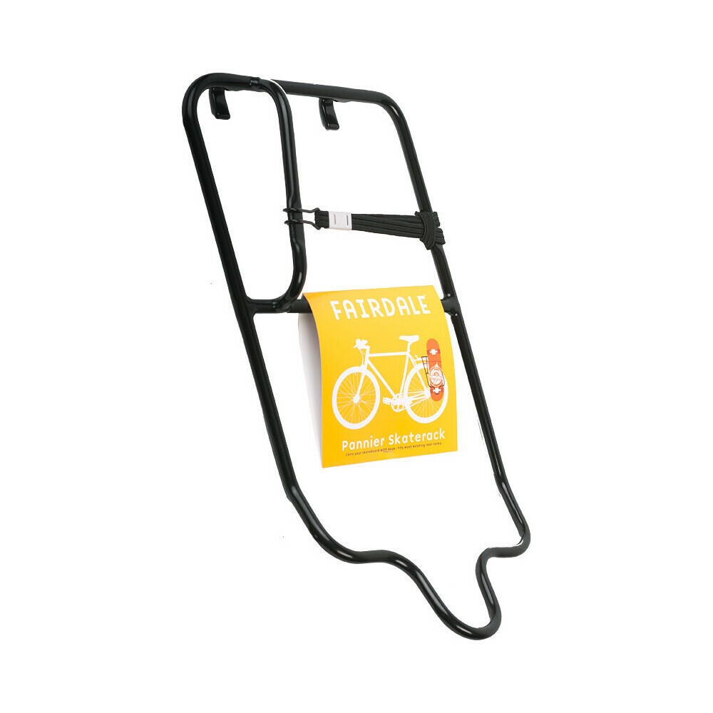 Fairdale Bike Pannier SkateRack v2 Skateboard Holder Black for Rear Bicycle Rack 1