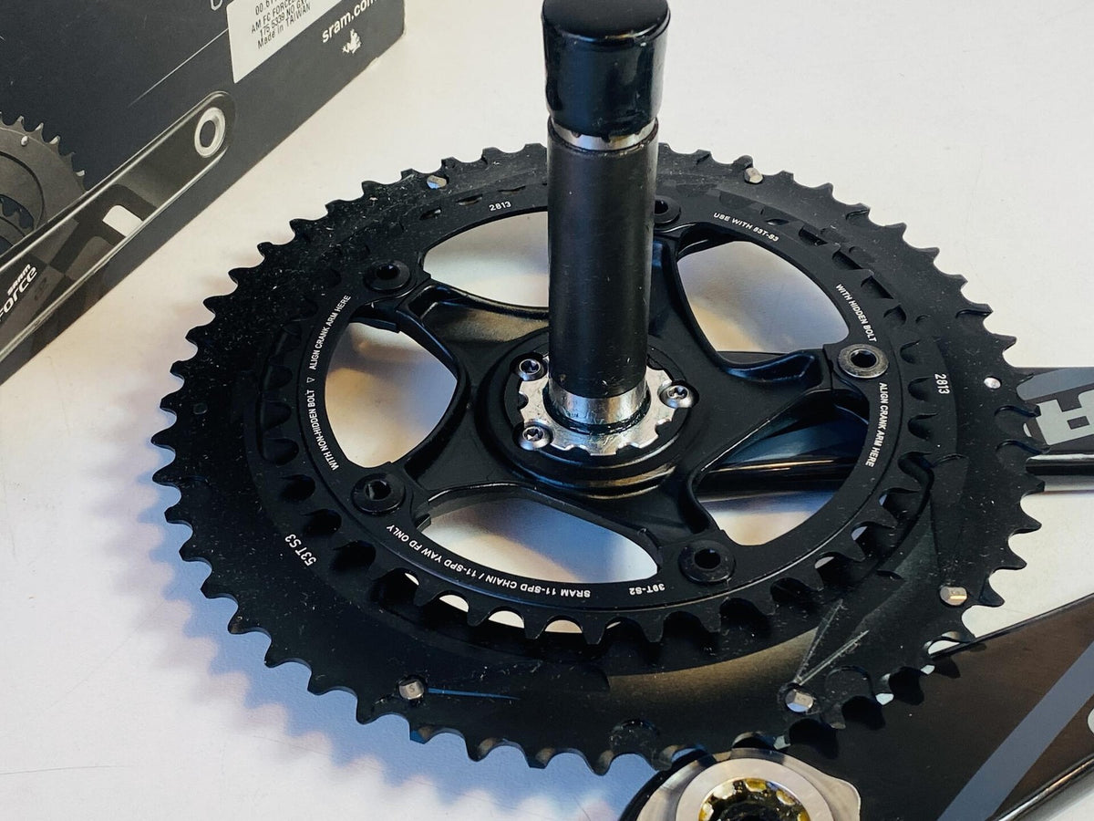 SRAM Force 22 Carbon Fiber 2x11s 175mm GXP Crankset 53/39t NOS w/o BB 7