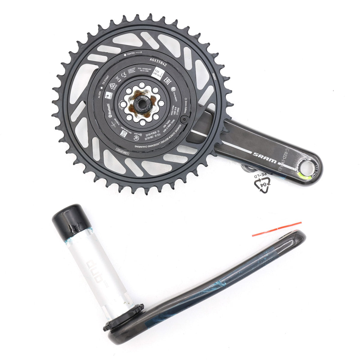 SRAM RED XPLR DUB Wide AXS E1 Quarq Power Meter Crankset 42t 3