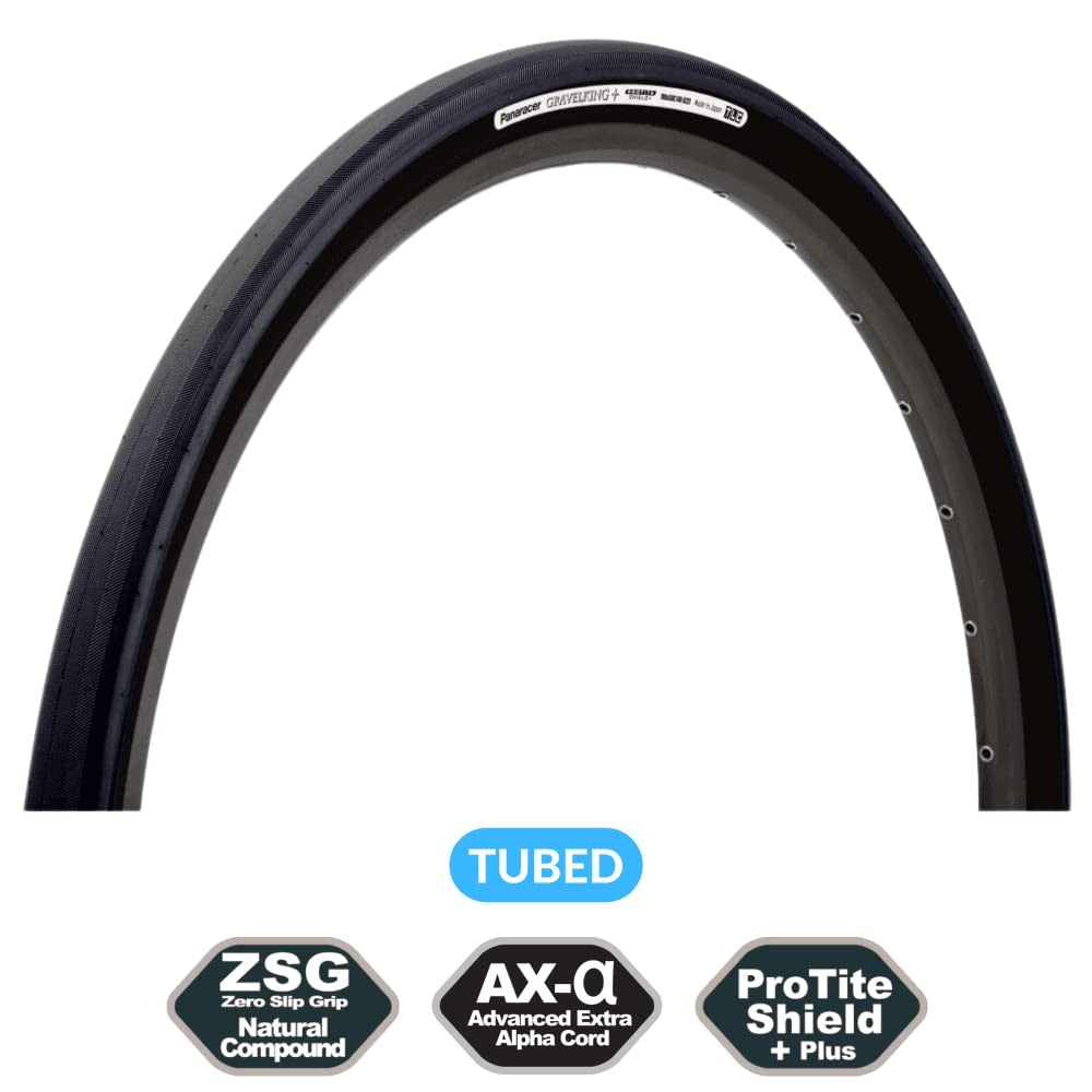 Panaracer GravelKing Slick Plus Gravel Tire 700x26c Folding Bead Black 3