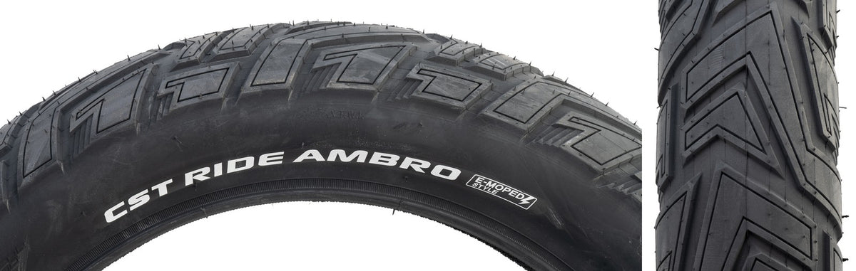 CST Ride Ambro Fat Tire - 20 x 4.00 Clincher Wire Black Ebike E-50 Rated 20x4.0 1