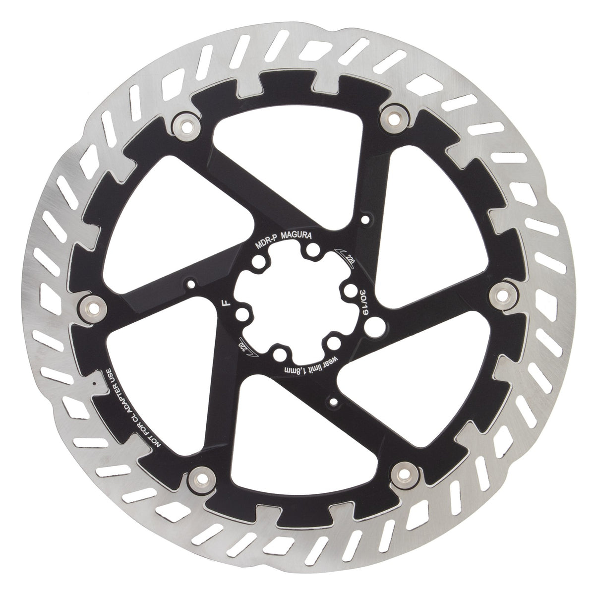 Magura MDR-P Disc Brake Rotor - 220mm, 6-Bolt, For eBike, Silver/Black 1