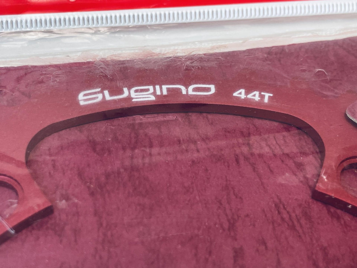 NOS Sugino Pista Track Chainring 130BCD 44t 1/8" - Red Anodized 2