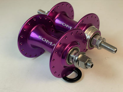 Soma Somax Track Hubs 36h Fix / Free - Purple Anodized 2