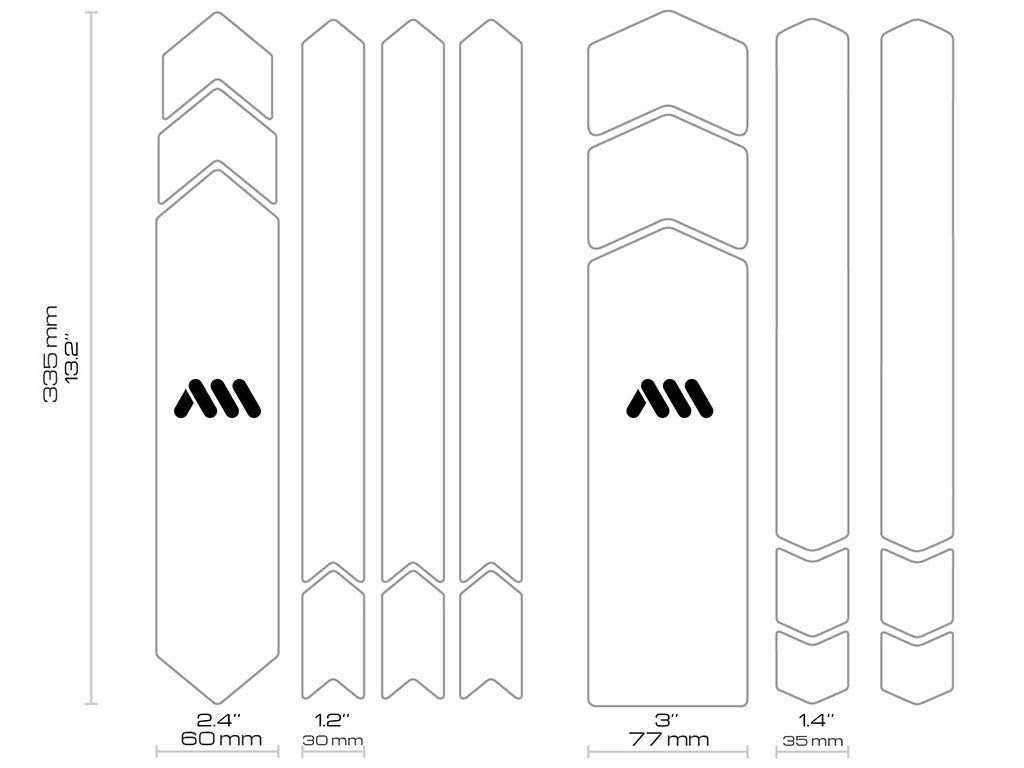All Mountain Style Full Honeycomb Frame Guard Kit, 18-Pieces, Clear/Silver 5