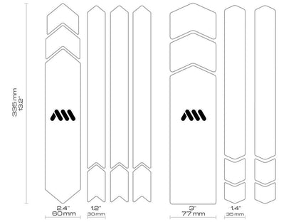 All Mountain Style Full Honeycomb Frame Guard Kit, 18-Pieces, Clear/Silver 5