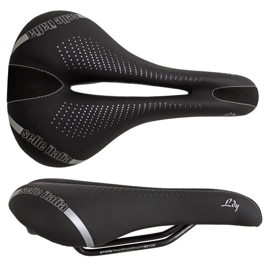 Selle Italia Lady Gel Flow Saddle, L2 IDmatch, Manganese Rail, Black 1
