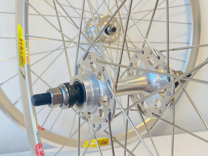 Velocity Pro Elite Deep-V 700c Tubular Track Wheelset Fix/Fix 32h 100/120 Silver 9