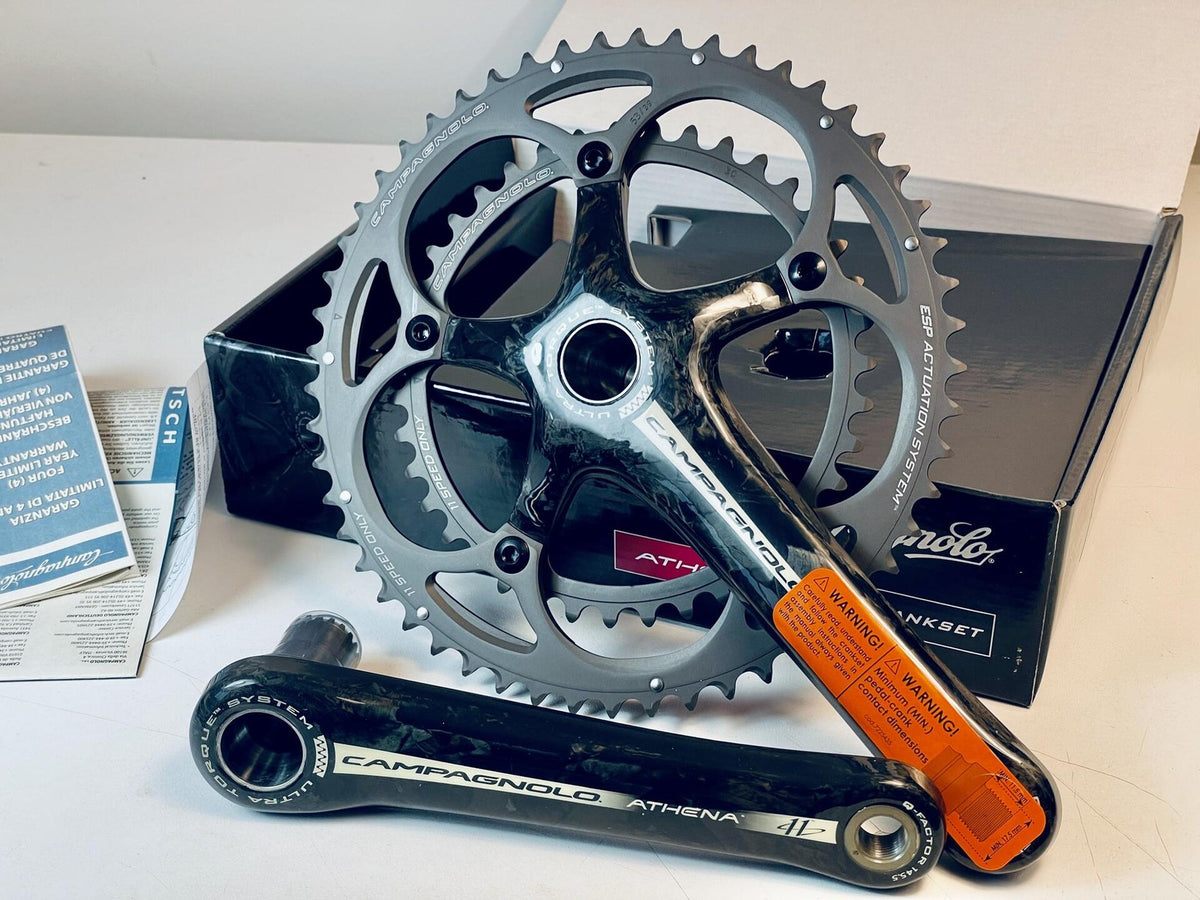 NOS Campagnolo Athena Carbon 11-Speed Ultra Torque Crankset 175mm 53/39t Road 3