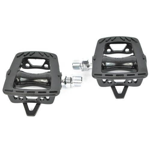 MKS GR-9 Platform Pedals Black 9/16in Fixed Gear Road Touring Urban Commute Bike 1