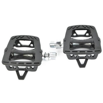 MKS GR-9 Platform Pedals Black 9/16in Fixed Gear Road Touring Urban Commute Bike 1
