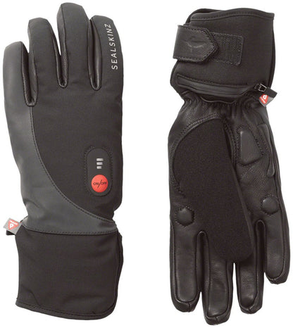 Heated Waterproof Cycling Gloves Black X-Large Full Finger Warm Insulated 1