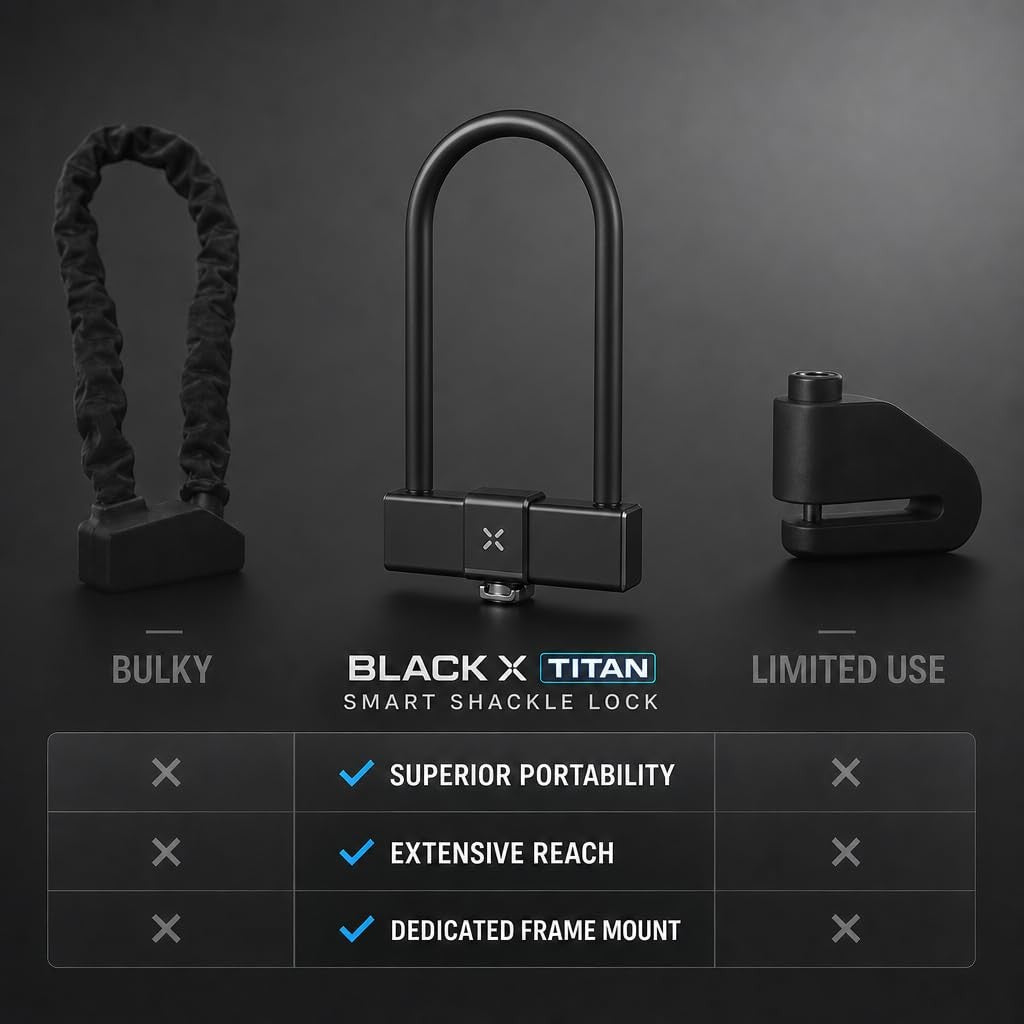 OnGuard BLACK X Titan Smart Shackle U-Lock - Standard 5