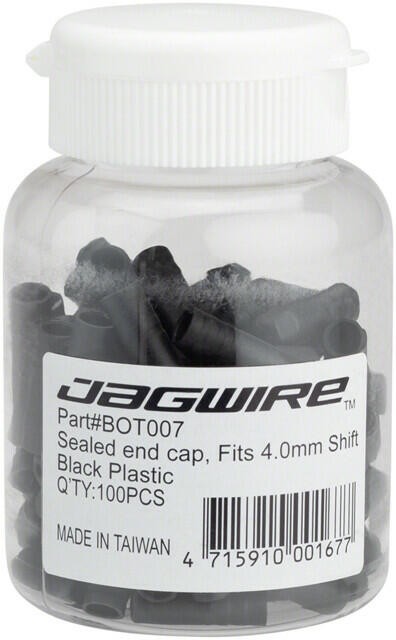 Jagwire 4mm Sealed Nylon End Caps Bottle of 100 Black 1