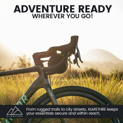 ALMSTHRE Compact Bar Bag, Waterproof Zipper & Adjustable Straps, Midnight Black 4