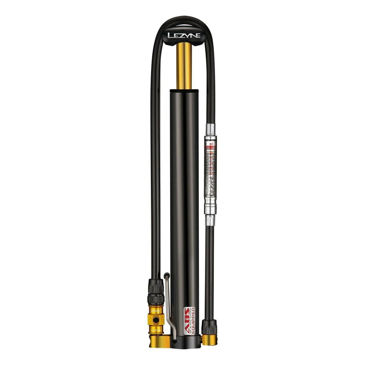 Lezyne Micro Floor Drive HVG Cycling Hand Pump w/ Analog Gauge - Gloss Black 1