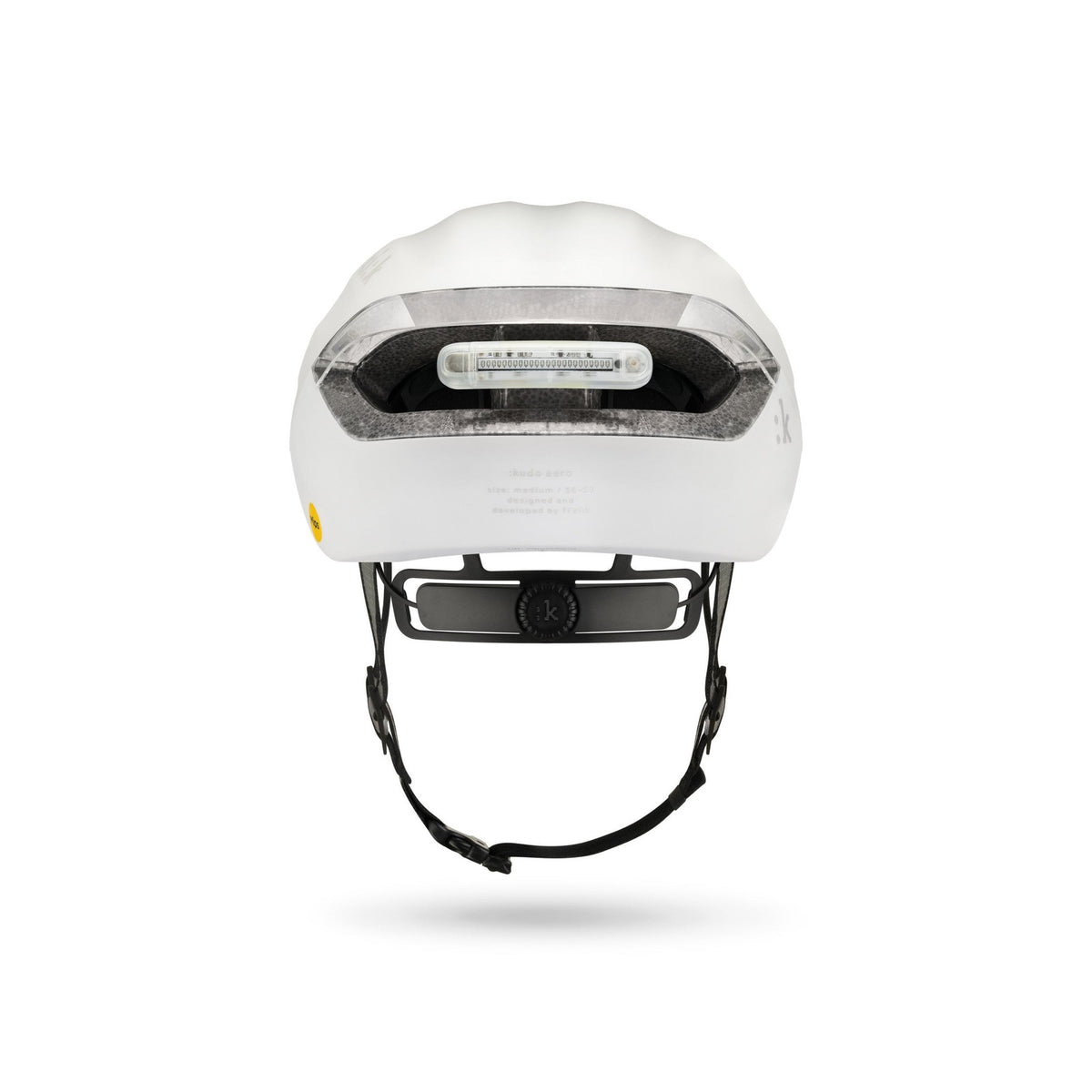 Fizik Kudo Aero MIPS (CPSC) + LED Light, White Medium (56-59cm) 7