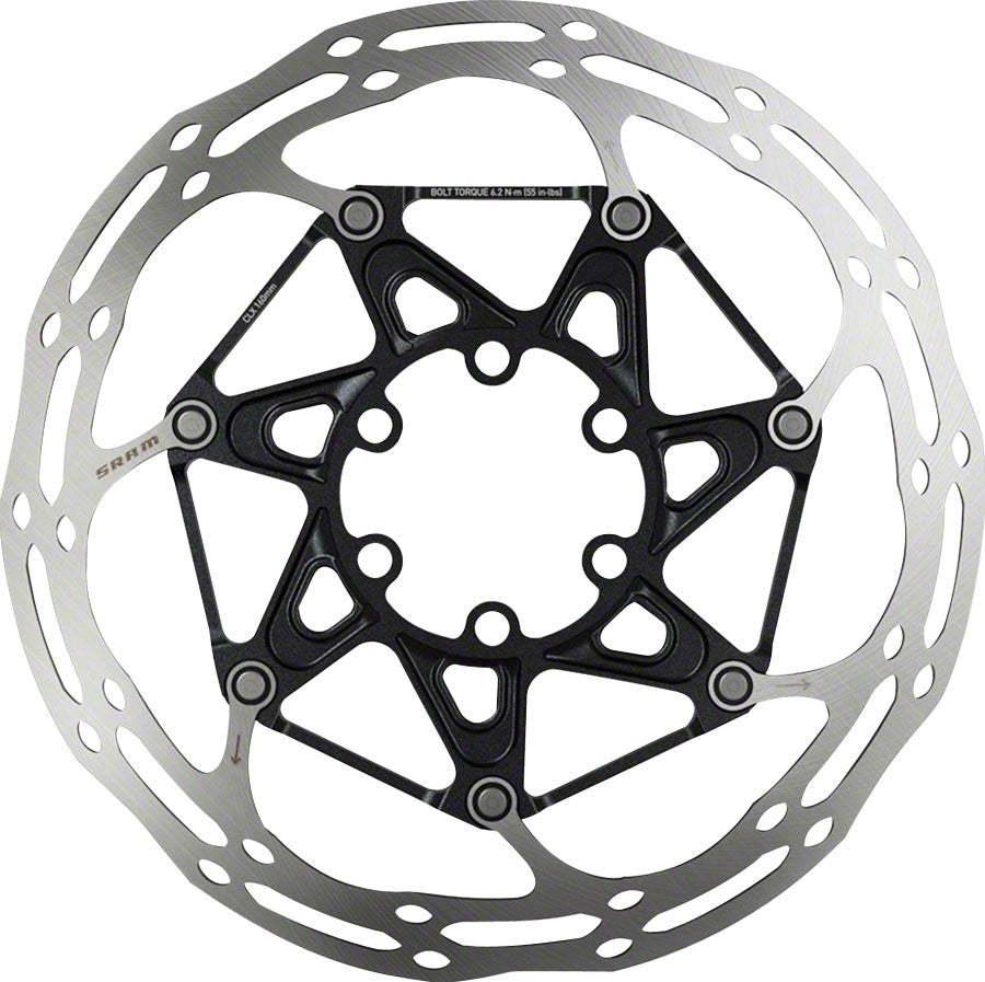 SRAM Centerline X 180mm 6-Bolt Disc Brake Rotor Steel Bolts Silver/Black 1