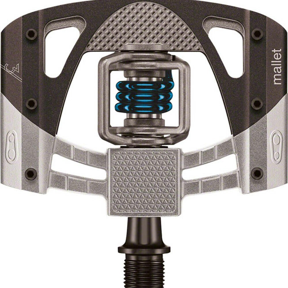 Crank Brothers Mallet 3 Pedals Raw/Black with Blue Spring Mountain MTB 1