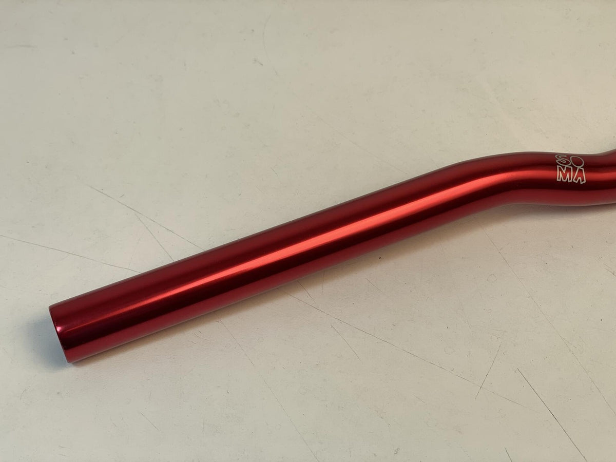 NOS Soma Late Riser Handlebars 540mm x 25mm x 25.4mm Clamp - Red Anodized 5