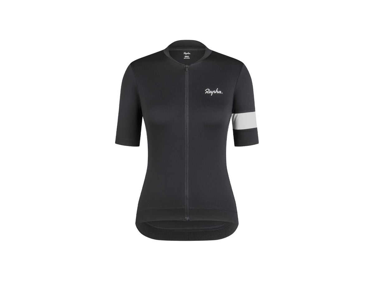 Rapha Core Women's Cycling Jersey XS Black/White 1