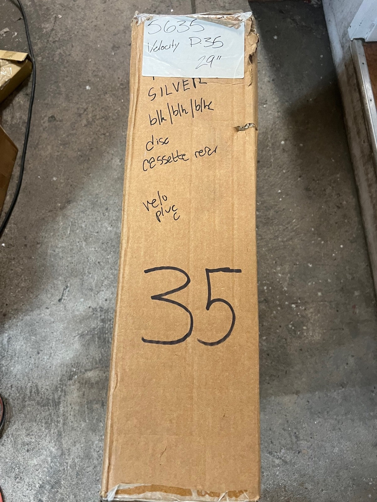 Velocity P-35 Rear 29" Wheel Silver w/ Velocity 6-bolt Disc Hub 32H 8-10sp Cass 2