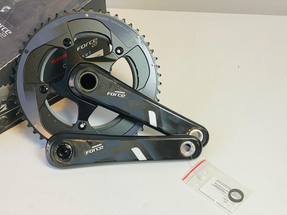 SRAM Force 22 Carbon Fiber 2x11s 175mm GXP Crankset 53/39t NOS w/o BB 2