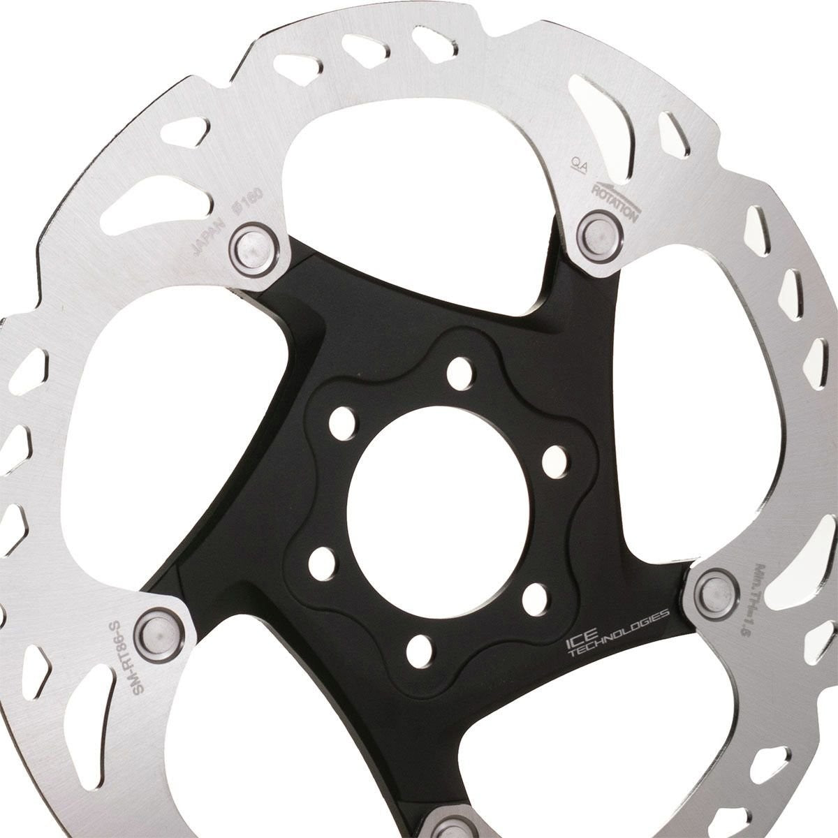 Shimano Deore XT SM-RT86-M2 Disc Brake Rotor - 180mm, 6-Bolt, Silver/Black 2