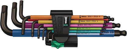 Wera Tools 05073593001 950 SPKL/9 SM N SB Long ARM HEX Key Set, One Size, Multi 1