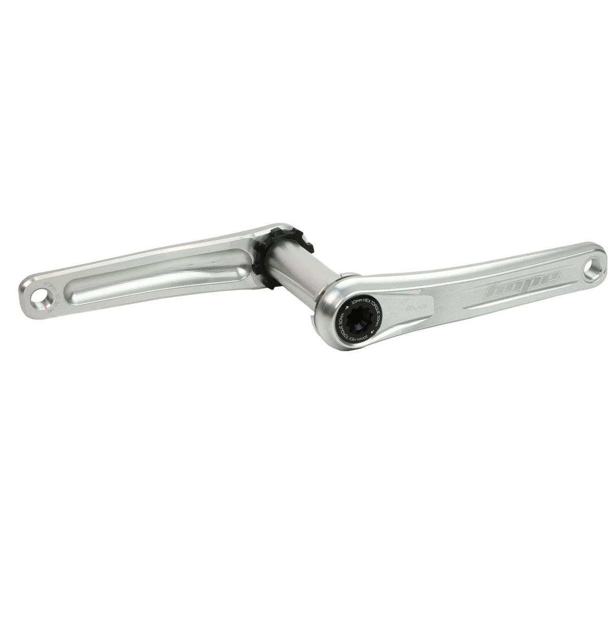 Hope Evo 155mm Crankset No Spider 68/73mm BB Shell Silver Aluminum 1
