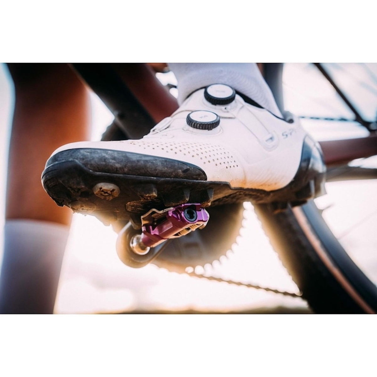 Wolf Tooth DEL Gravel Race Clipless Pedals Alloy Ultraviolet Purple, Shimano SPD 8