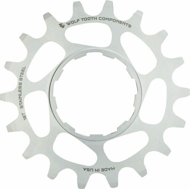Wolf Tooth Components Single Speed Stainless Steel Cog 18T Compatible with 1