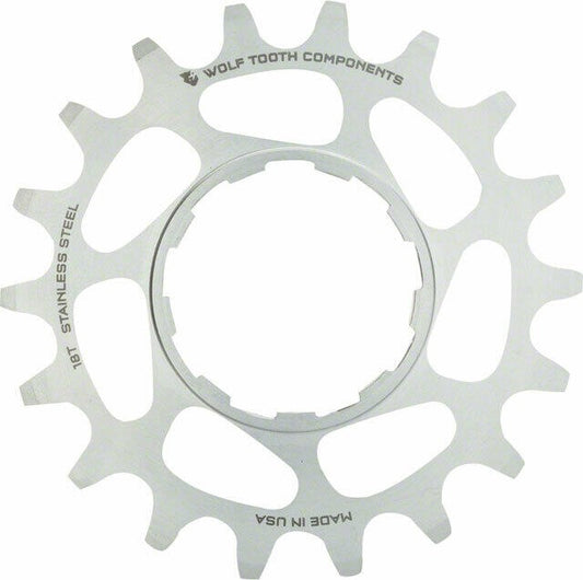 Wolf Tooth Components Single Speed Stainless Steel Cog 18T Compatible with 1