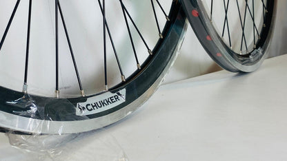 Velocity CHUKKER 700c Clincher Fixie Wheelset 36-F 48-R 100/120 - Black 2