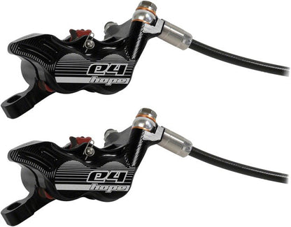 Hope Tech 3 E4 Duo Disc Brake/Lever Right Front & Rear Post Black 3