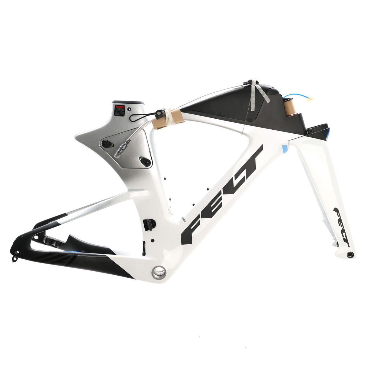 Felt IA FRD 2.0 Ultimate Carbon Triathlon Frameset 48cm Silver White DAMAGED 1