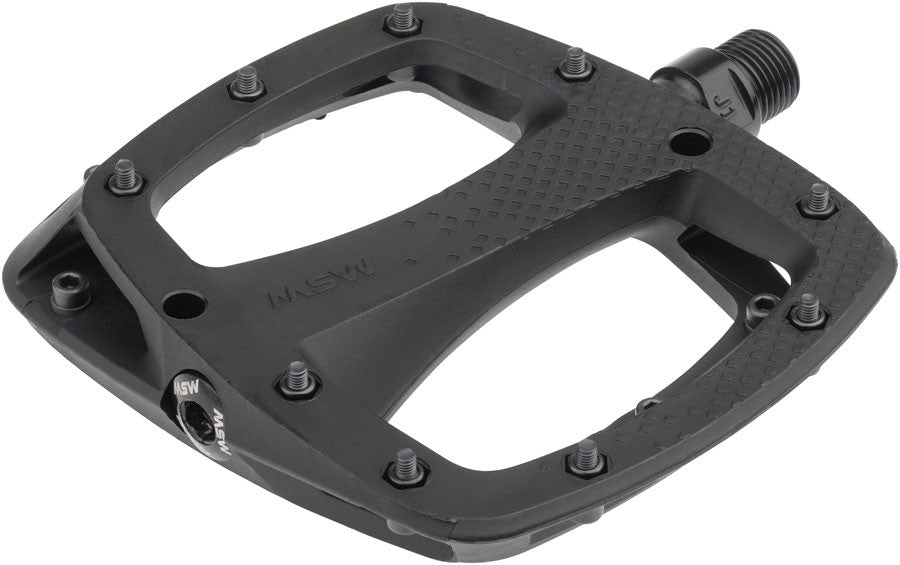 MSW Thump Pedals with Replaceable Pins - Platform, Composite, 9/16", Black 1