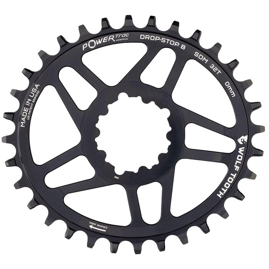 Wolf Tooth Components Elliptical 3-Bolt Boost Chainring (DropStop-B), 32T, Black 1
